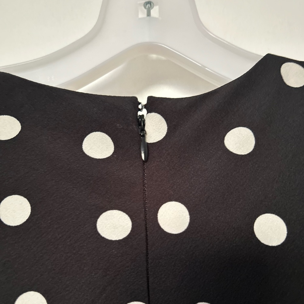 Abercrombie & Fitch Black Polka Dot Midi Dress - Picture 5 of 7